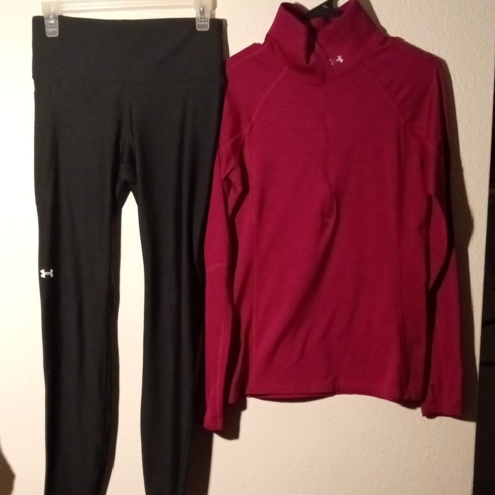 Under Armour Black and Pink Knit Sweater
